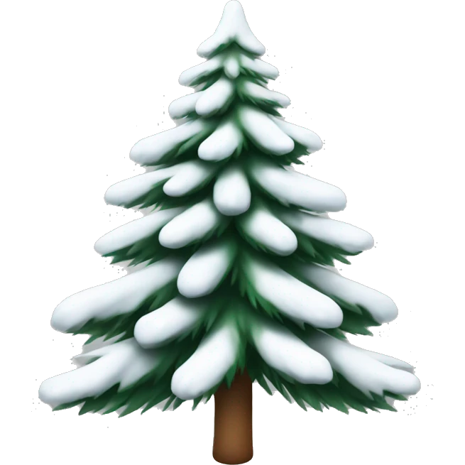  actual white fir christmas tree isolated.  emoji