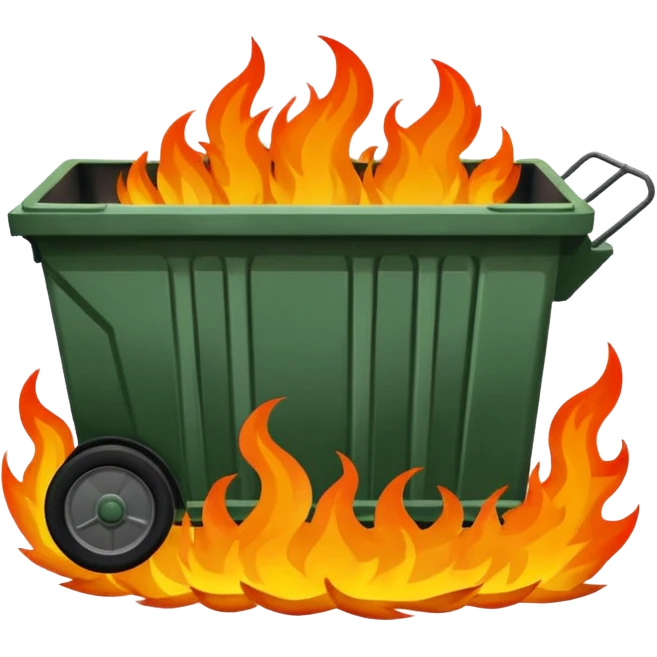 Dumpster fire emoji