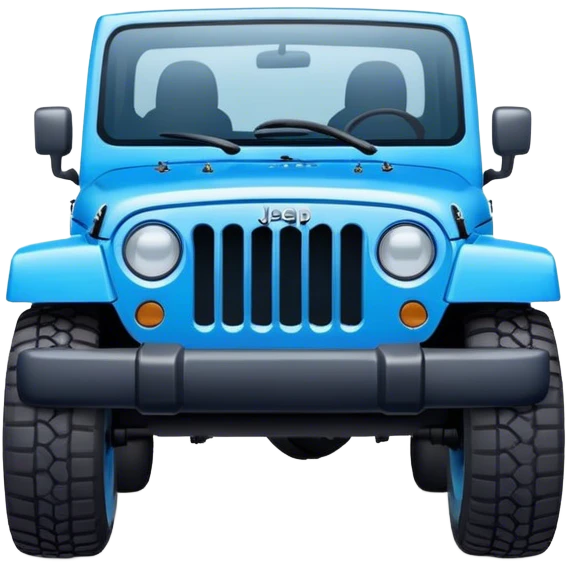 Blue jeep emoji