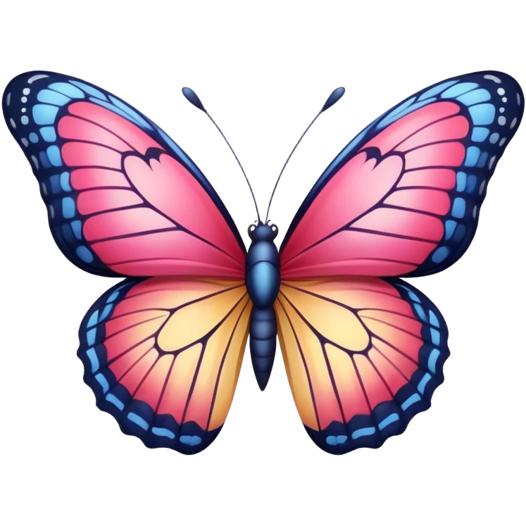 Mariposa en forma  de corazon emoji