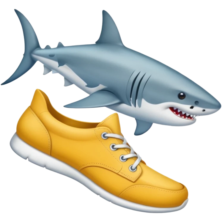 Tiburón con piernas y sapatos emoji