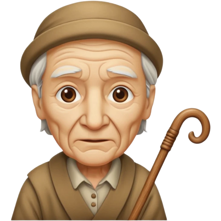 IDOSO COM BENGALA emoji
