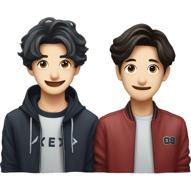 Chanyeol and Kai of Exo emoji