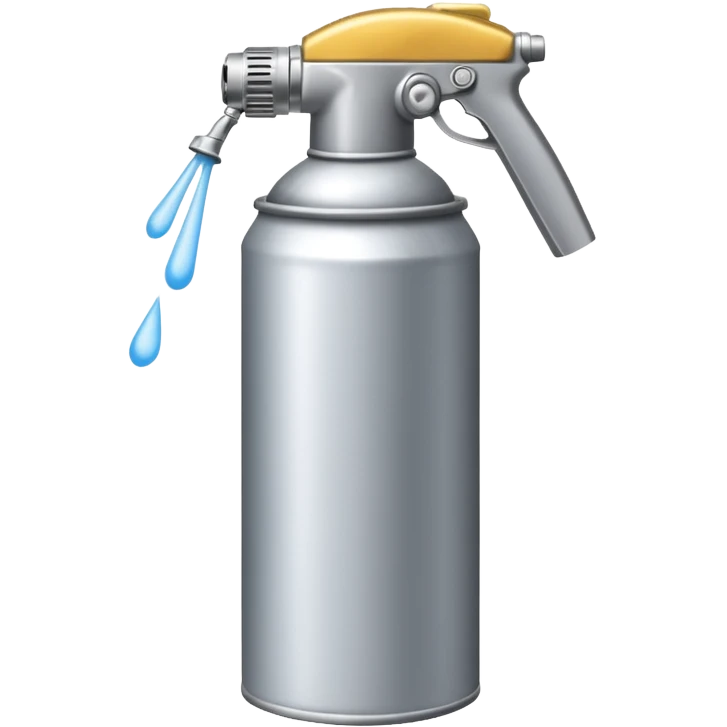 a can of hairspray spraying out emoji