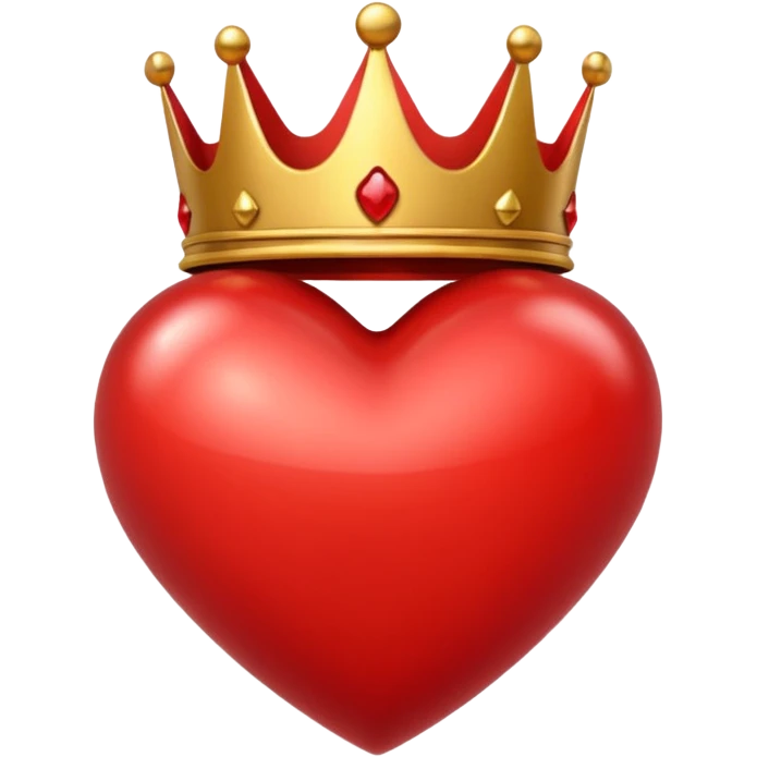 heart with crown on it emoji