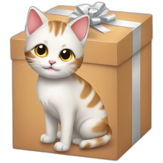 cat gift box emoji