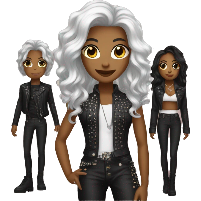 Glam with Metal family  emoji