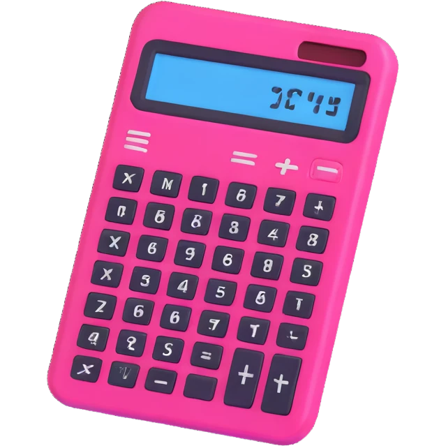 pink calculator emoji