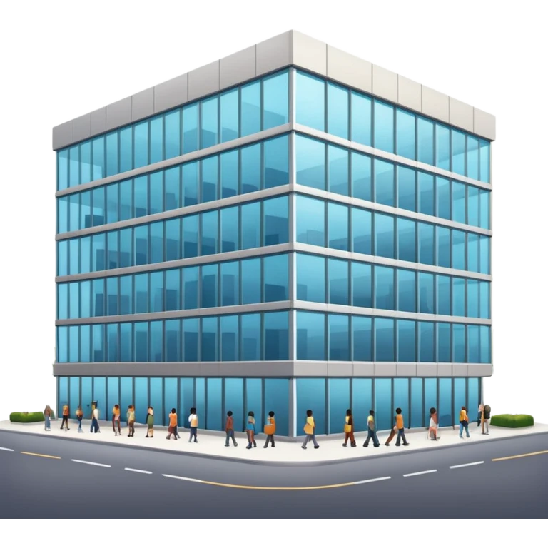 company building with people emoji