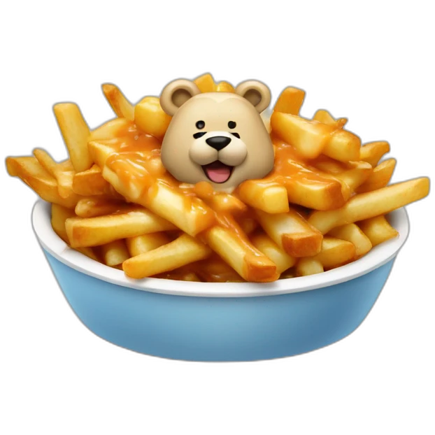 poutine sur un ours emoji