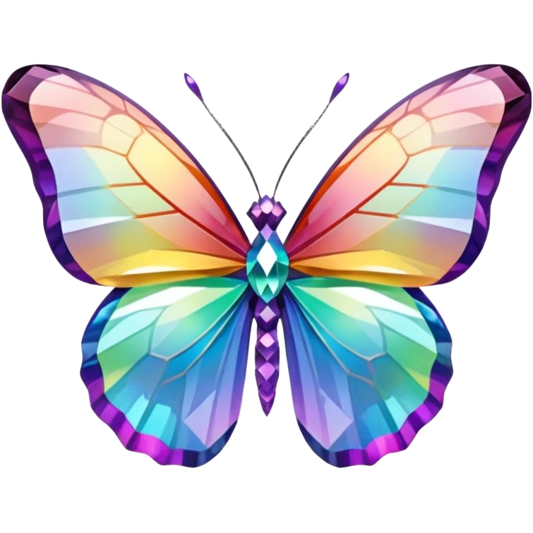 butterfly shaped 56-carat iridescent diamond emoji