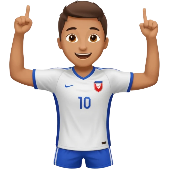 soccer player celebrating a goal emoji
