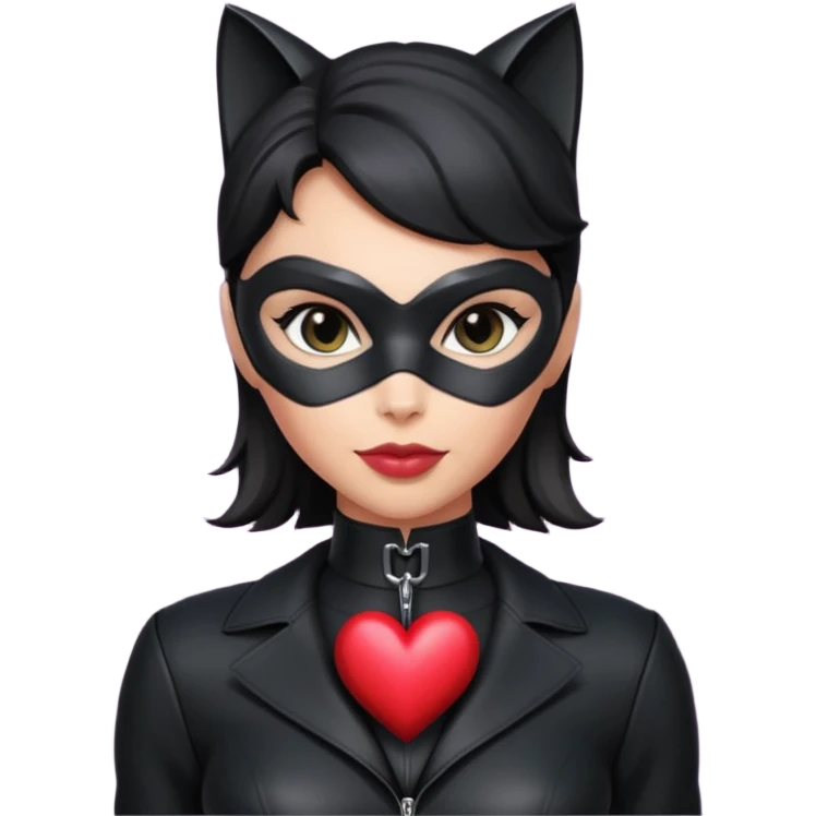 Catwoman emoji with heart emoji