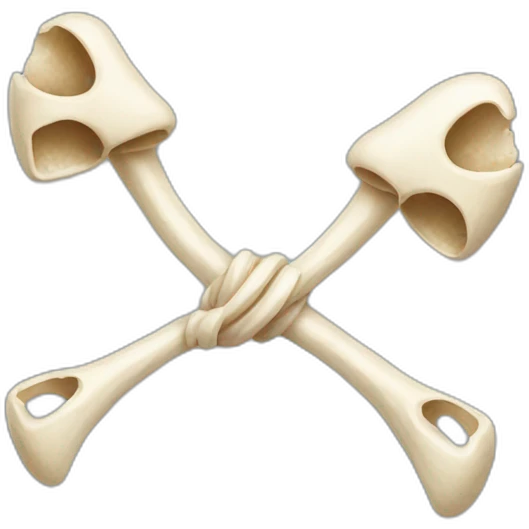 bow made of bones emoji