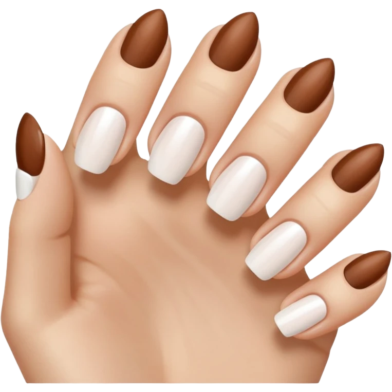 white French tip nails emoji