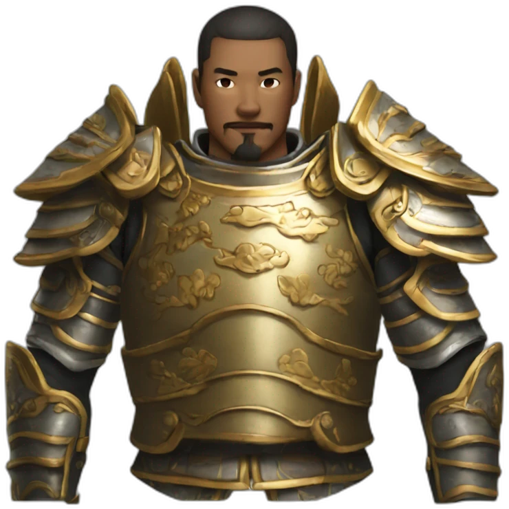 The upper body of a man in Chinese armor emoji
