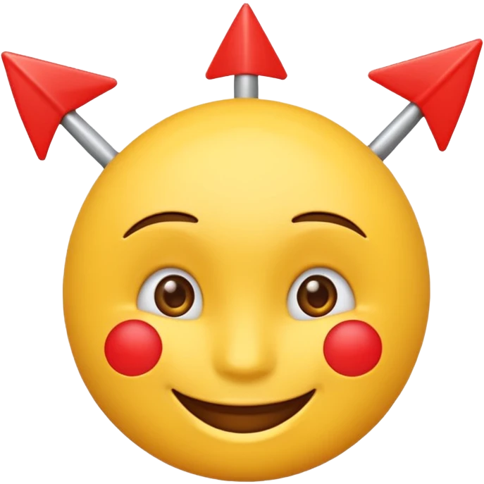 Ponle a este emoji unas flechas en rojo de fondo emoji