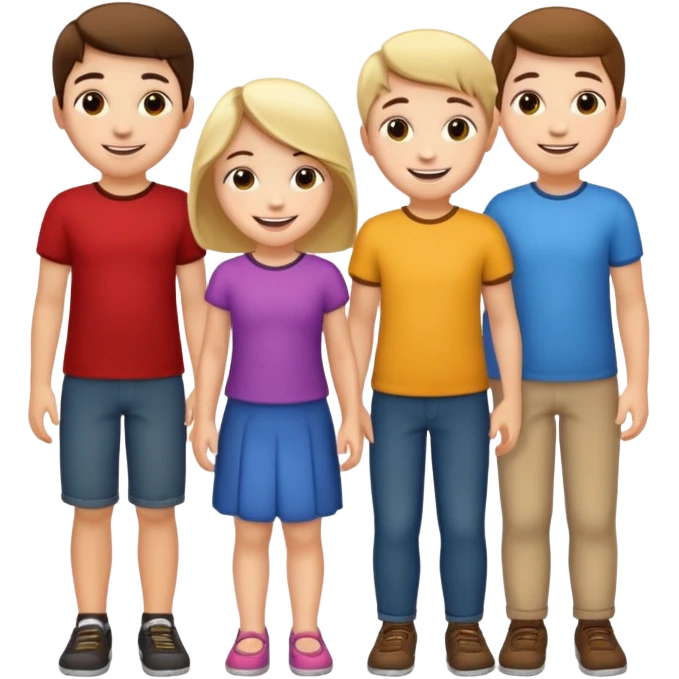 Kids turning around emoji