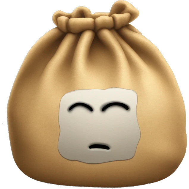 a large bag with a big hole at the top like a coinstring purse emoji