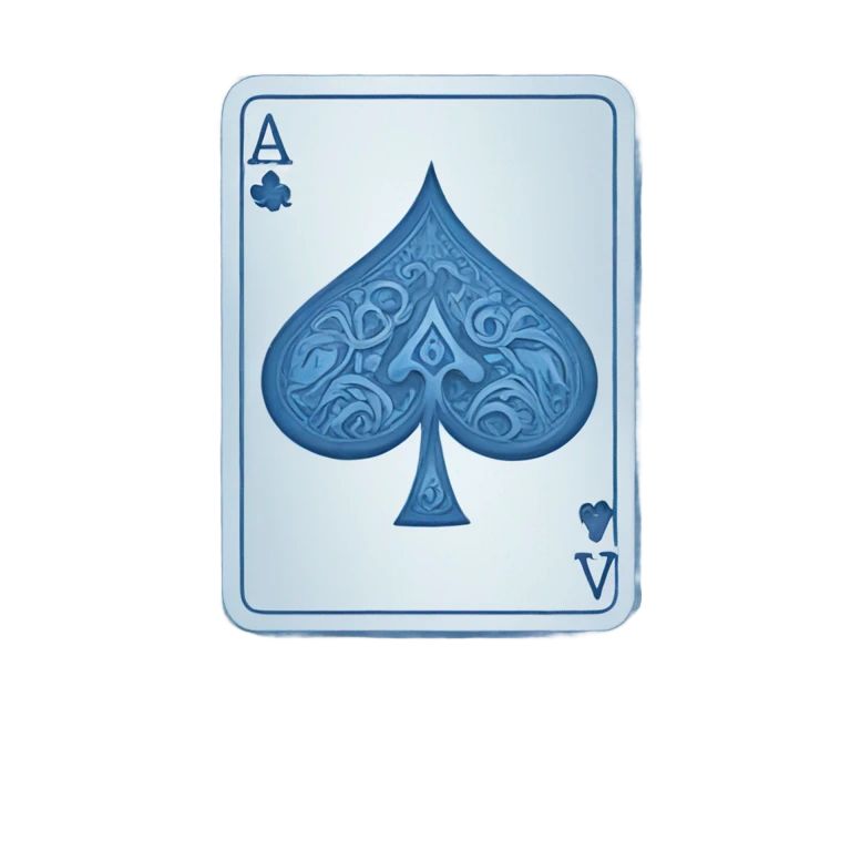 playing card that is blue emoji