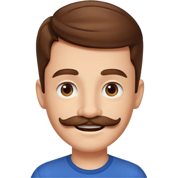 mustache Young boy,Big mustache. emoji