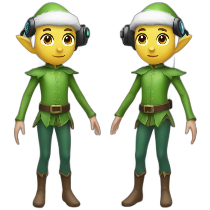 Elf in vr headset full body emoji