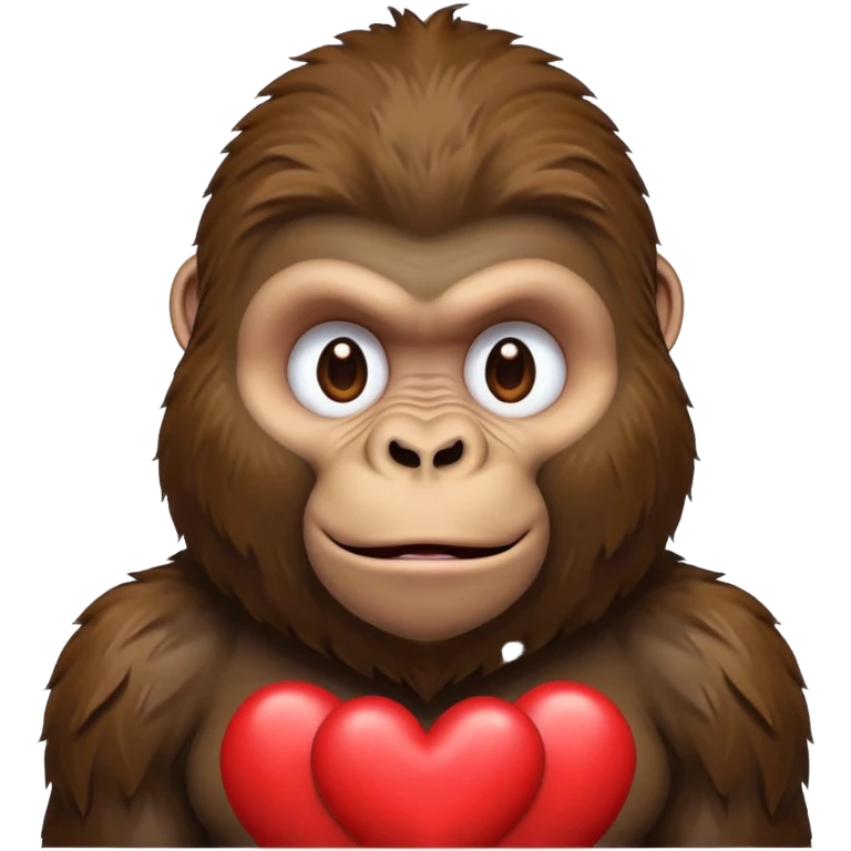 Gorilla with heart eyes emoji