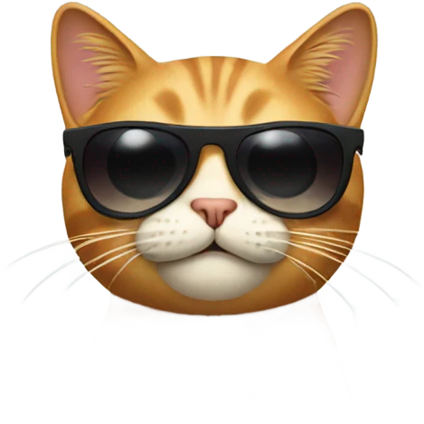 Cat with sunglasses emoji