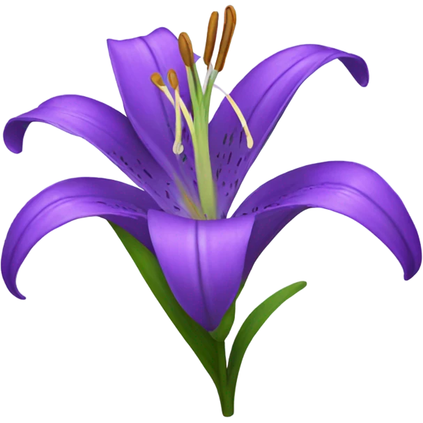 Purple lily flower emoji
