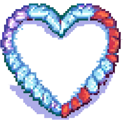 heart with a sparkle, simple style pixel art emoji