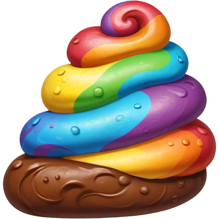 Rainbow poop Chocolaty  emoji