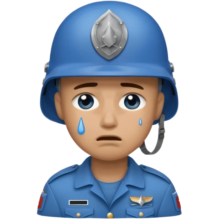 soldier crying blue tears emoji