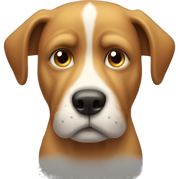 Dog with disgusted face emoji
