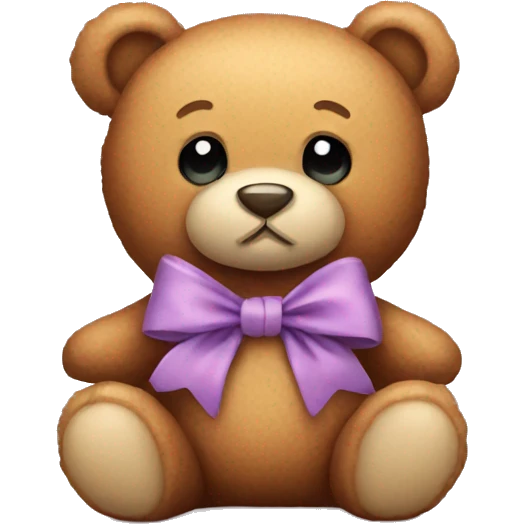 teddy bear with bow  emoji
