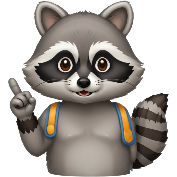 A raccoon flipping me off emoji