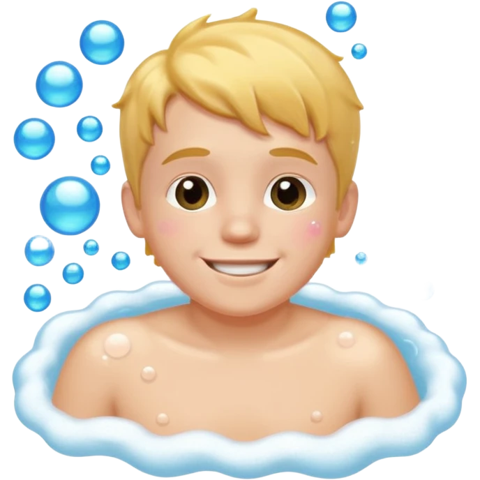 white kid taking bath emoji