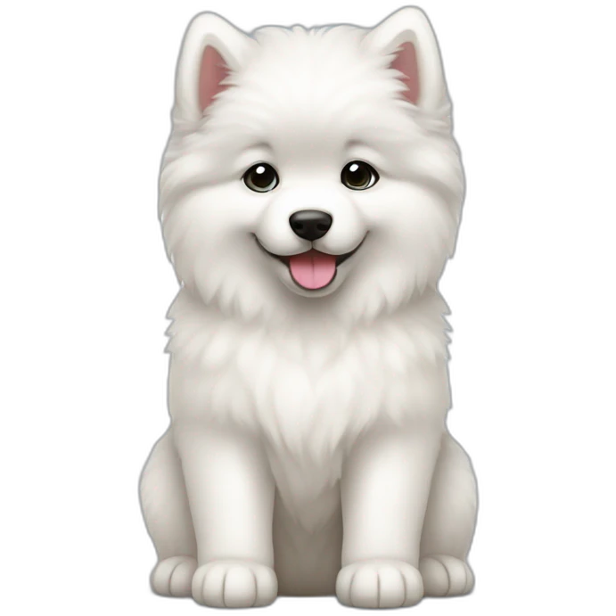 samoyed sit puppy full body emoji