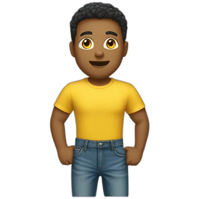Yellow T-shirt and jeans emoji