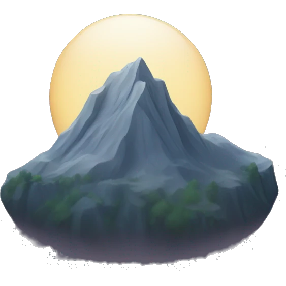lune with moutain emoji