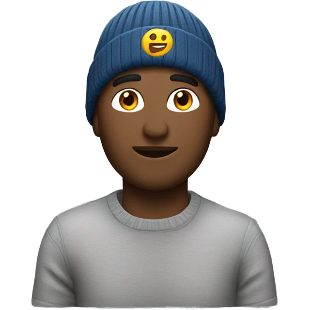 man wearing cortiez binie emoji