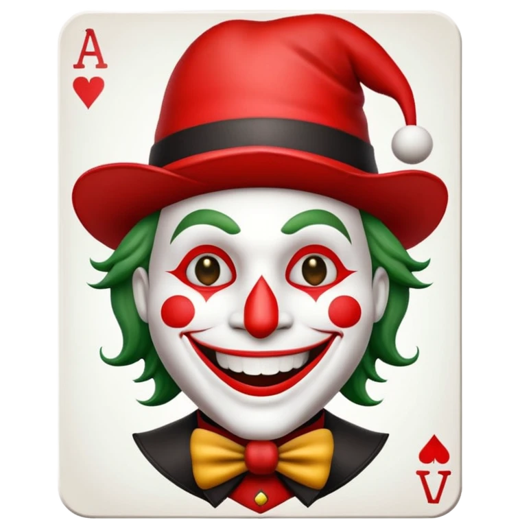 poker card with a jolly joker emoji