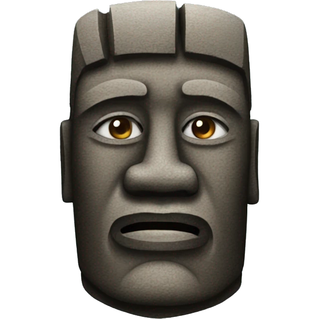Realistic moai emoji