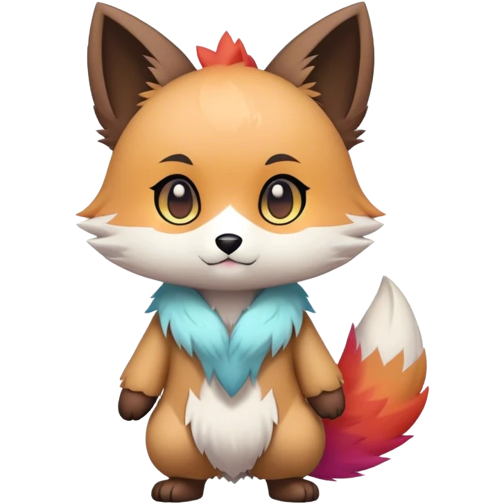  High quality Cute Cool Kawaii edgy Pretty Chibi Fur-Sona Colorful Fakemon Full Body emoji
