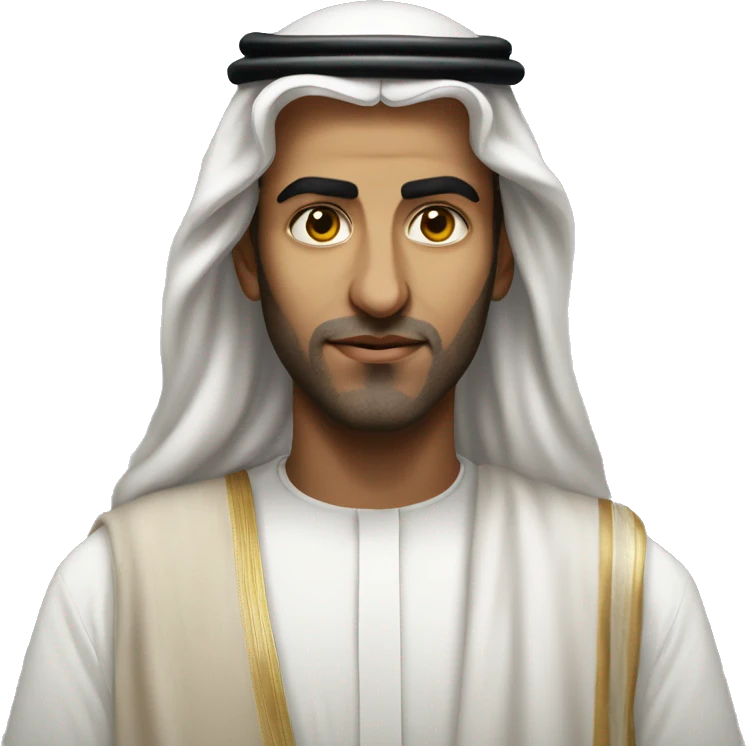 photorealistic Faisal of Saudi Arabia serious emoji
