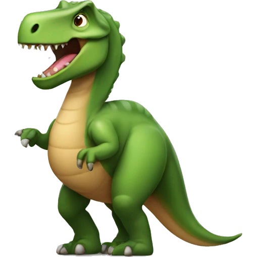 Dinosaur with long hair emoji