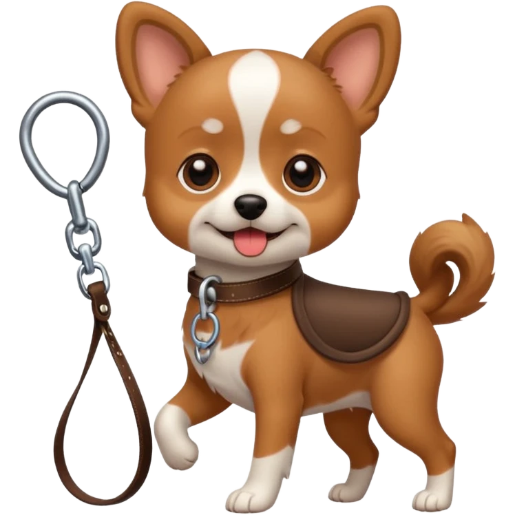 perrito con correa emoji