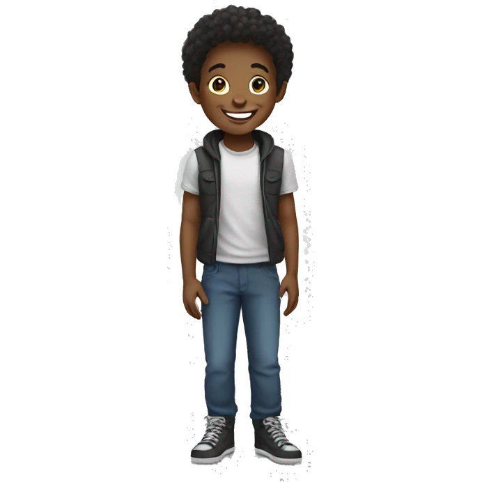 happy black boy emoji