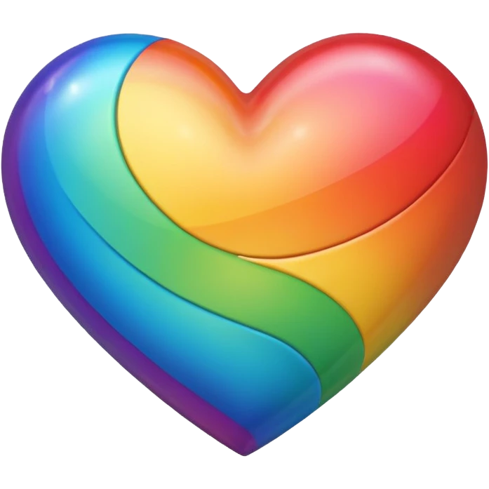 Rainbow heart emoji emoji