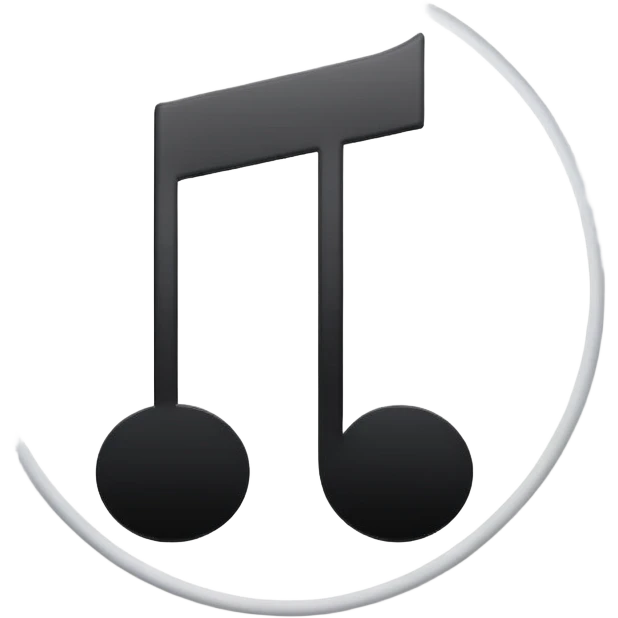 Black and White dot music icon emoji