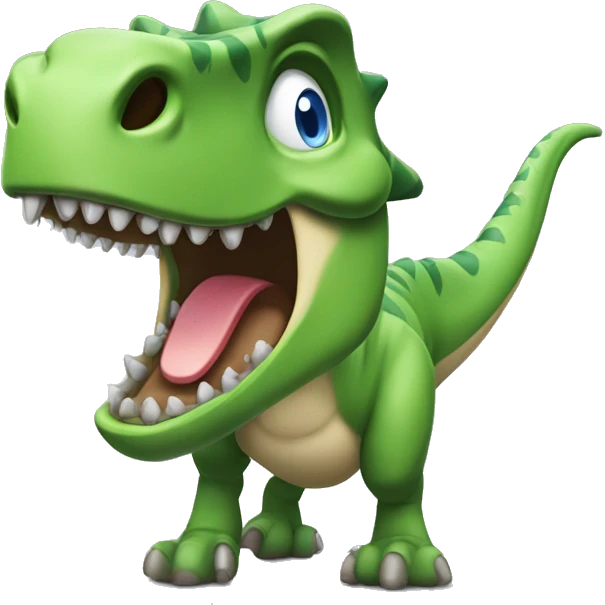 Dino mit Mischpult und Kopfhörer  emoji